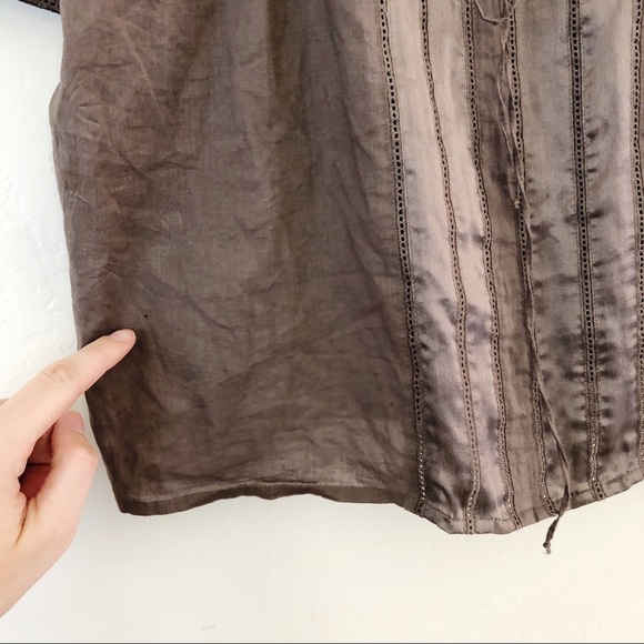 IRO Square Neckline Cotton Blouse Casual Top - Picture 3 of 8